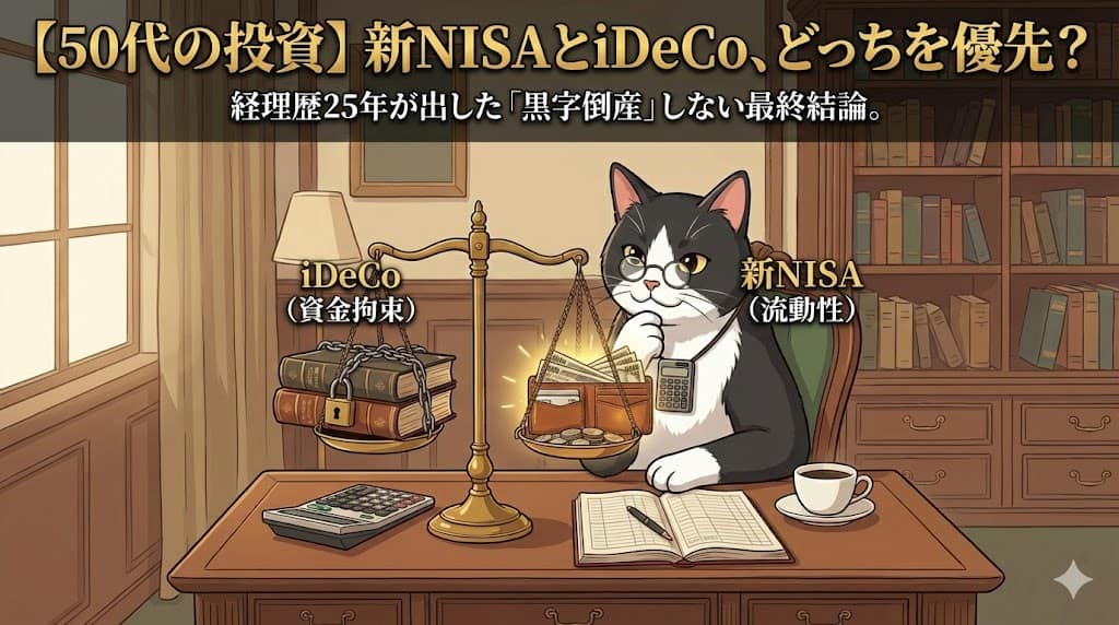【50代の投資】新NISAとiDeCo、どっちを優先？経理歴25年が出した「黒字倒産」しない最終結論。
